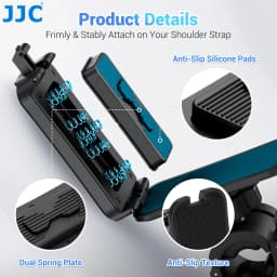 JJC Selfie Stick Holster Backpack Clip Mount for Insta360 X5 X4 ACE Pro 2 GO Ultra DJI Action 6 5 GoPro 13 12 11 Accessories