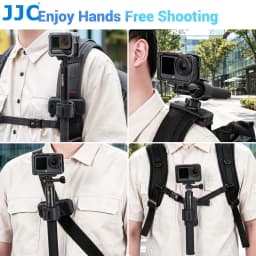 JJC Selfie Stick Holster Backpack Clip Mount for Insta360 X5 X4 ACE Pro 2 GO Ultra DJI Action 6 5 GoPro 13 12 11 Accessories