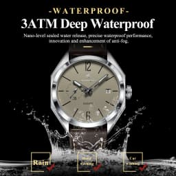 POEDAGAR Top Brand Male Wristwatch Leather Quartz Business Casual Men Watch Waterproof Luminous Date Fashion Men's Watches Reloj