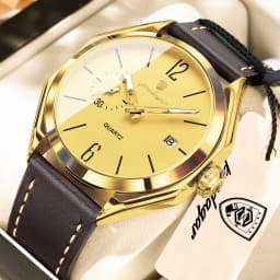 POEDAGAR Top Brand Male Wristwatch Leather Quartz Business Casual Men Watch Waterproof Luminous Date Fashion Men's Watches Reloj