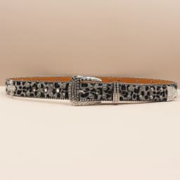 Leopard print Rhinestone Leather Belt for Men Women Large Size Belt Western Jeans Shiny Rivet Hip-hop Punk Rock Y2K Style