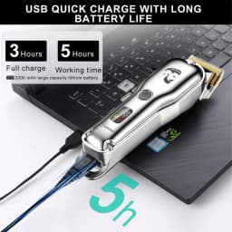 HATTEKER Professional Hair Clipper for Man USB Rechargeable Electric Cordless Beard Trimmer Barber Hair Cutting Machine
