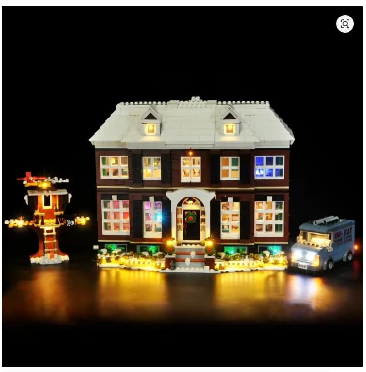 LED Lighting Kit Compatible with 21330 Home Alone House Building Blocks Model Remote Control Lamp Accessories (Lights Only)