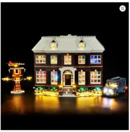LED Lighting Kit Compatible with 21330 Home Alone House Building Blocks Model Remote Control Lamp Accessories (Lights Only)