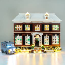 LED Lighting Kit Compatible with 21330 Home Alone House Building Blocks Model Remote Control Lamp Accessories (Lights Only)