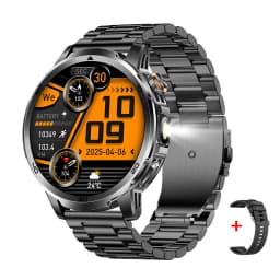 MEVADEN 1.85 inch Steel Smart Watch Men Bluetooth Call Smartwatch Sports Flashlight 1000mAh Health Monitor Watch for Male MD60