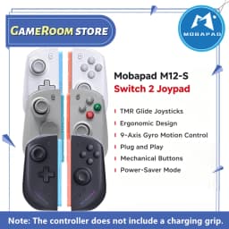 Mobapad Black, White, Grey Gamepa The Best 3rd Party Switch 2 Joycons: Mobapad M12 S Add Bag Charging Grip Game Controller,