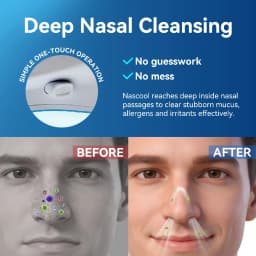 Nasal Irrigator 360° Clean Nasal Cavity Nose Get The Dunk Out Keep The Nasal Cavity Clean and Healthy Electric Nose Cleaner