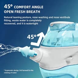 Nasal Irrigator 360° Clean Nasal Cavity Nose Get The Dunk Out Keep The Nasal Cavity Clean and Healthy Electric Nose Cleaner