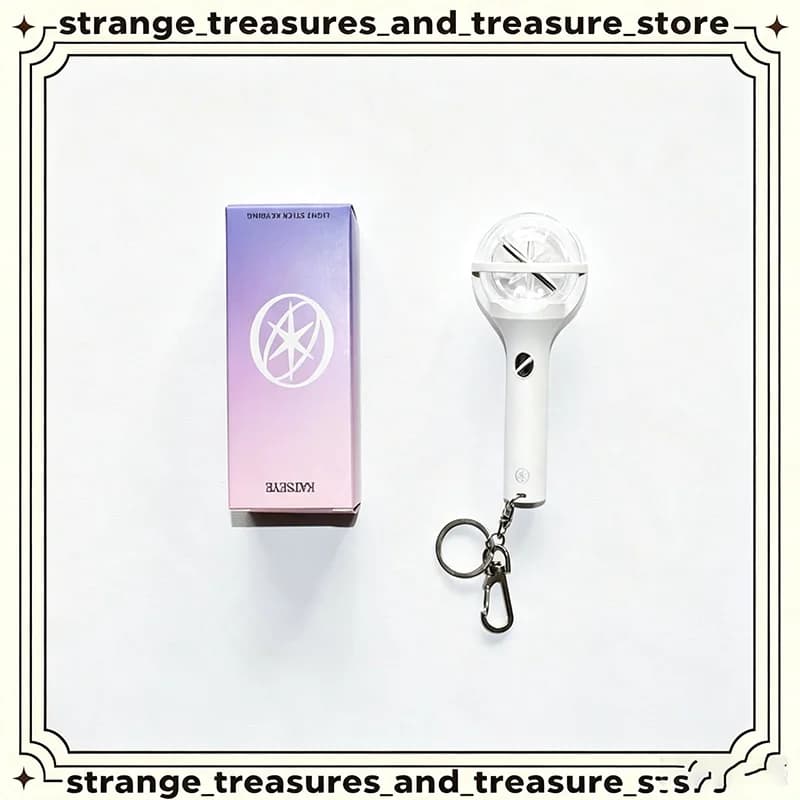 New Katseye Mini Light Stick Keychain Led Glowing Pendant Key Ring Concert Cheering Accessory For Kpop Fans Bag Decoration