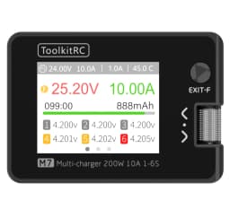 ToolkitRC M7 Charger Intelligent Discharge Lithium Battery 1S 2S 3S-6S Server ESC Receiver Detection IPS Model Toy Accessories