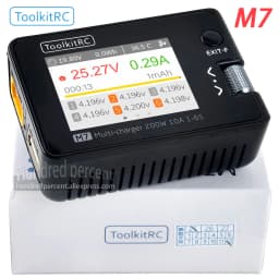 ToolkitRC M7 Charger Intelligent Discharge Lithium Battery 1S 2S 3S-6S Server ESC Receiver Detection IPS Model Toy Accessories