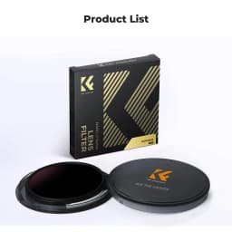 K&F CONCEPT ND100000 16.6 Stops ND Lens Solar Filter for DSLR Nikon Canon Leica Sony Camera Lenses 49mm 62mm 67mm 72mm 82mm 95mm