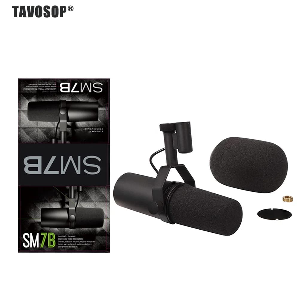 Cardioid Dynamic Microphone SM7B Sm7b 7B Studio Selectable Frequency Response Mic for Live Stage Recording Podcasting