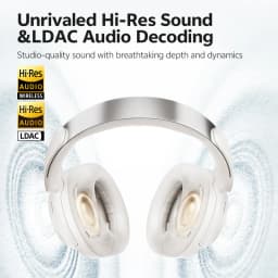 QCY H3S Over Ear Headphone Hi-Res LDAC Spatial Sound Headset H3S -56dB Adaptive ANC Wireless Earphone Bluetooth 6.0 102Hrs