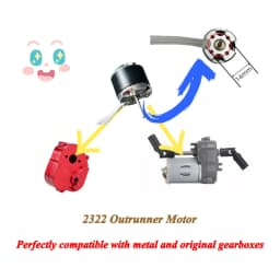 Power Combo 2322 2600KV Brushless Motor Metal Gear Box AM32 45A ESC 7CH Transmitter 21G Servo for RC Car MN82 MN78 MN168 MN99