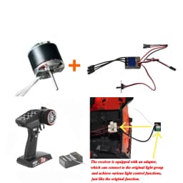 Power Combo 2322 2600KV Brushless Motor Metal Gear Box AM32 45A ESC 7CH Transmitter 21G Servo for RC Car MN82 MN78 MN168 MN99