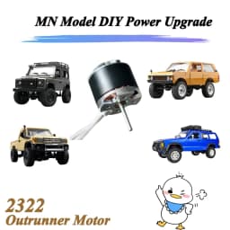 Power Combo 2322 2600KV Brushless Motor Metal Gear Box AM32 45A ESC 7CH Transmitter 21G Servo for RC Car MN82 MN78 MN168 MN99