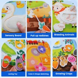 3D Farm Busy Board Quiet Book Soft Felt Montessori Toy For Fine Motor Skills Early Educational Travel Toys For Children Gifts