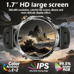 2026 New Outdoors Military 1400mAh Battery Smart Watch Men IP69K Waterproof LED Flashlight Heart Rate Sports Tracker Smartwatchs