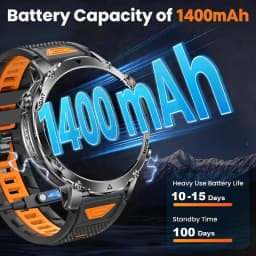 2026 New Outdoors Military 1400mAh Battery Smart Watch Men IP69K Waterproof LED Flashlight Heart Rate Sports Tracker Smartwatchs