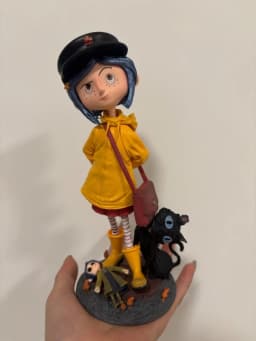 Coraline Action Figure 7 Inch Movie Version Yellow Raincoat Collectible Pvc Model Decor For Collection Enthusiasts Ideal Gift