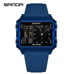 SANDA Luxury Brand Digital Watch for Men Women Square Dial Sport Waterproof Watches Man LED Pointer Display Relogios Masculino