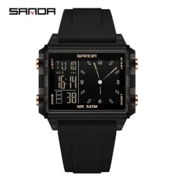 SANDA Luxury Brand Digital Watch for Men Women Square Dial Sport Waterproof Watches Man LED Pointer Display Relogios Masculino
