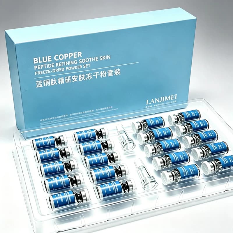 Blue Copper Set GHK-CU Serum Anti Wrinkle Essence Shrink Pore Skincare Elastic Whitening Serum 20pcs/pack