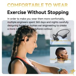 Upgrades Bluetooth 5.4 Bone Conduction Wireless Headphones 30 Meters Depth IPX8 Waterproof Swimming Headsets 32GB RAM MP3 Player