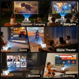Magcubic HY350Max 900ANSI Android 14 Auto FocusProjector Support 8K Native 1080P with Wifi6 BT5.4 16G Allwinner H726 Portable
