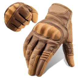 PU Leather Tactical Gloves Touch Screen Cycling Hard Shell Hiking Combat Hunting Airsoft Driving Bicycle Anti-slip Bike Mittens