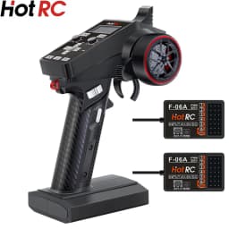 Hotrc CT-6A 6CH RC Transmitter 2.4GHz Remote Controller Radio System with F-06A Receiver for RC Car Boat Tank