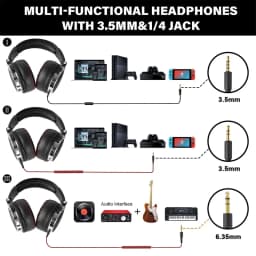 Oneodio Wired Headphones Professional Studio Pro 10/30/50 DJ Headphones With Microphone Over Ear HiFi Hi-Res Monitor Headset