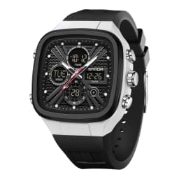 SANDA Fashion Men Watches Square Sport Watches Digital Dual Time Watches 50m Waterproof Electronic Men's Wrist Watches