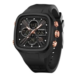 SANDA Fashion Men Watches Square Sport Watches Digital Dual Time Watches 50m Waterproof Electronic Men's Wrist Watches