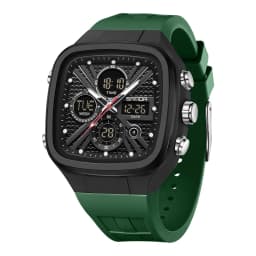 SANDA Fashion Men Watches Square Sport Watches Digital Dual Time Watches 50m Waterproof Electronic Men's Wrist Watches