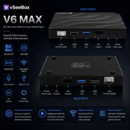 Vseebox V6 Max, 4GB+64GB, Vsee Box Time Shift with Parental Control, 6K Ultra HD