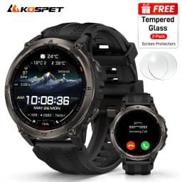 2026 New KOSPET ORB 2 Smartwatch Men AMOLED 1.43" Dual Band GPS 6 GNSS Military Watch 450mAh Battery IP69 Waterproof Flashlight