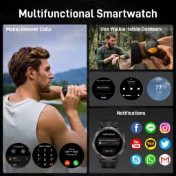 2026 New KOSPET ORB 2 Smartwatch Men AMOLED 1.43" Dual Band GPS 6 GNSS Military Watch 450mAh Battery IP69 Waterproof Flashlight