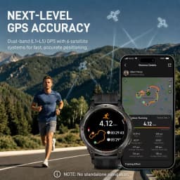 2026 New KOSPET ORB 2 Smartwatch Men AMOLED 1.43" Dual Band GPS 6 GNSS Military Watch 450mAh Battery IP69 Waterproof Flashlight