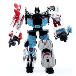 HZX 6 en 1 Devastator Haizhixing juguetes de transformación figura de acción de Anime KO G1 Robot avión vehículo de ingeniería m