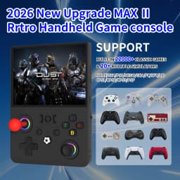 MAXⅡ 2026 Newest 4.5 Inch Retro Handheld Game Console 1024x768 IPS HD Screen Portable Open Source Linux System with 2*Joys