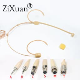 Headband Head Wearing Unidirectional Microphone for Shure Sennheiser AKG MiPro Audio Technica 4Pin 3Pin TA4F 3.5mm Lock