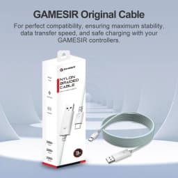 GameSir 3m Nylon Braided Cable for G7 Pro G7 Pro 8K Cyclone 2 Nova Lite X5 Lite G7 SE G8 G8+ MFi X5s Kaleid Flux Gamepad