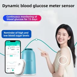 Upgraded CGM System Blood Glucose Meter Sensor 24-Hour Diabetes Monitoring Bluetooth Connection Free Blood Glucose Meter Sensor