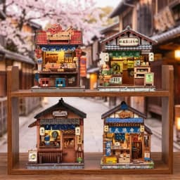CUTEBEE DIY Book Nook Kit Japanese Mini Store 3D Puzzle Dollhouse for Bookshelf Unique Craft Gift for Book Lover Miniature Set