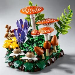2026 New 806pcs Forest Mushroom Botanical Set Puzzle Model Home Decoration Building Block Toys For Birthday Ornament Gifts