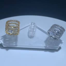 Micro Paved 5A CZ Multi Wrap Spring Spiral Open Adjusted Women Pinky Finger Ring Fashion Jewelry