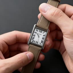 CILOA Men's Luxury Retro Square Watch, Gold Case Cream Dial Brown Leather Strap, Business Casual Versatile Quartz Wristwatch